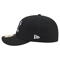 Men's New Era  Black Anaheim Ducks Freedom Pre-Curved 59FIFTY Fitted Hat