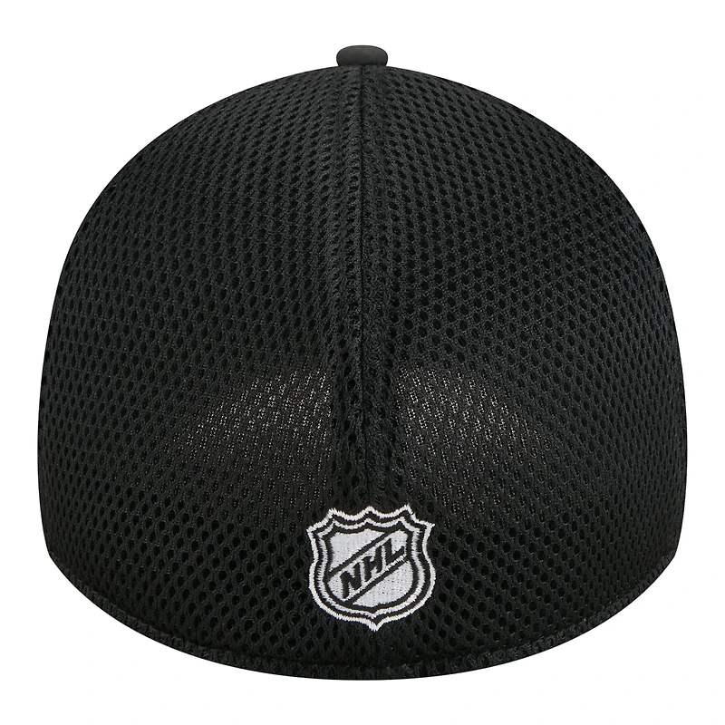 Men's New Era  Black Anaheim Ducks Logo 39THIRTY Flex Hat
