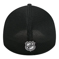 Men's New Era  Black Anaheim Ducks Logo 39THIRTY Flex Hat