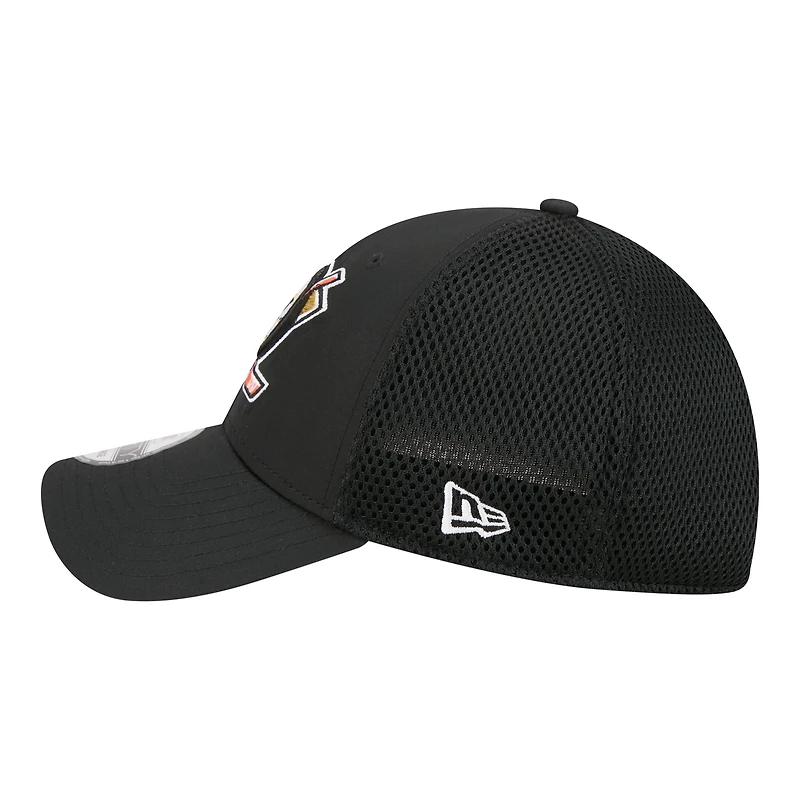Men's New Era  Black Anaheim Ducks Logo 39THIRTY Flex Hat