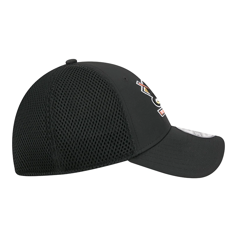 Casquette New Era Flex noire pour homme avec logo des Ducks d'Anaheim (modèle 39THIRTY).