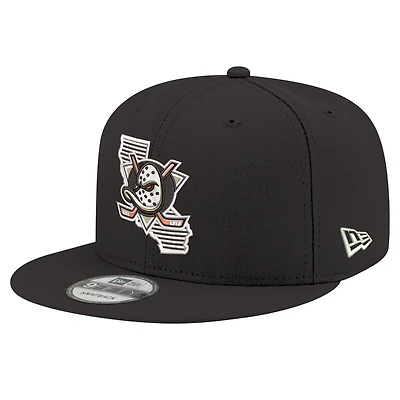 Men's New Era Black Anaheim Ducks State Pride 9FIFTY Snapback Hat