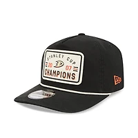 Men's New Era  Black Anaheim Ducks Throwback Stanley Cup Champions Side Patch 19TWENTY Adjustable Hat