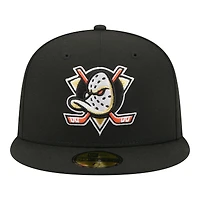 Men's New Era  Black Anaheim Ducks Zamboni 59FIFTY Fitted Hat