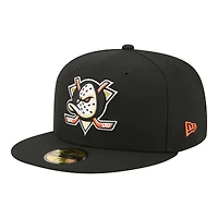Men's New Era  Black Anaheim Ducks Zamboni 59FIFTY Fitted Hat