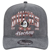 Casquette pré-courbée 9FIFTY Snapback New Era pour homme, couleur anthracite, motif Anaheim Ducks