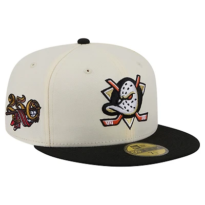 Men's New Era Cream Anaheim Ducks 250th Anniversary of the United States Two-Tone 59FIFTY Fitted Hat
