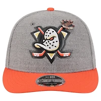 Casquette snapback 9FIFTY basse en pin grise/noire New Era pour homme, Anaheim Ducks