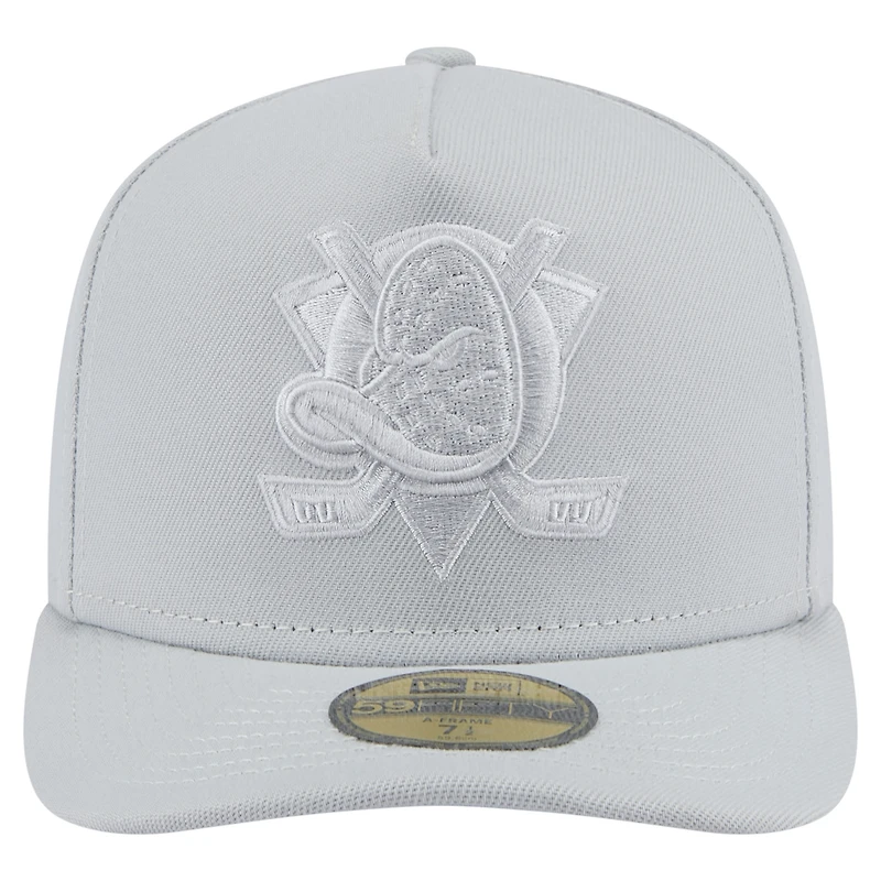 Casquette ajustée A-Frame 59FIFTY pour homme avec pack de couleurs des Ducks d'Anaheim gris New Era