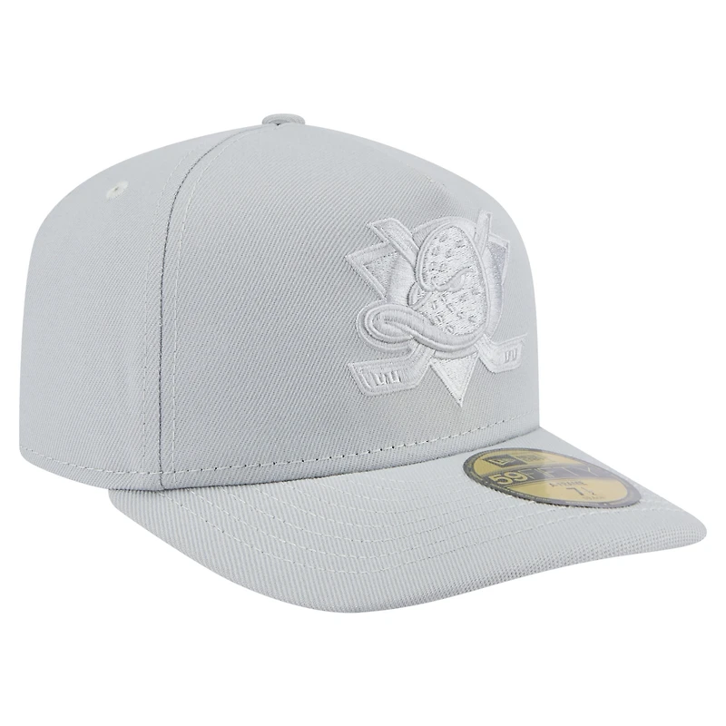 Casquette ajustée A-Frame 59FIFTY pour homme avec pack de couleurs des Ducks d'Anaheim gris New Era
