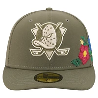 Casquette ajustée 59FIFTY olive Anaheim Ducks pour homme de New Era