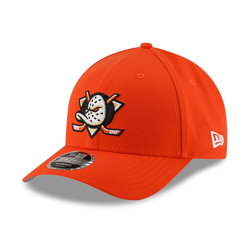 Casquette ajustable New Era COOLERA 9FORTY M-Crown orange Anaheim Ducks pour homme