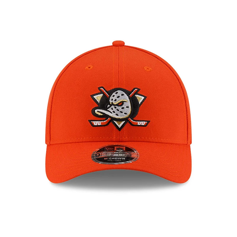 Casquette ajustable New Era COOLERA 9FORTY M-Crown orange Anaheim Ducks pour homme
