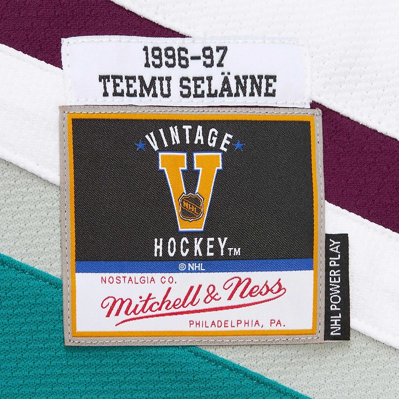 Men's Teemu Selanne White Anaheim Ducks 1996-97 Power Play Jersey