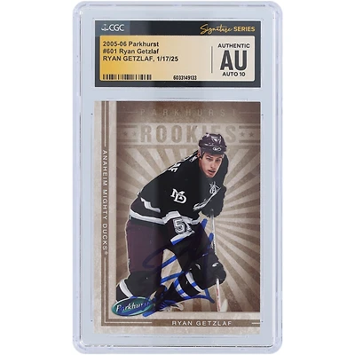 Ryan Getzlaf Anaheim Ducks Autographié 2005-06 Upper Deck Parkhurst #601 CGC Fanatics Witnessed Authenticated Auto 10 Rookie Card