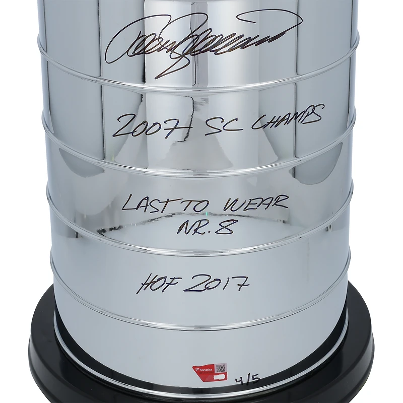 Réplique de la Coupe Stanley de 50 cm (2 pi) autographiée par Teemu Selanne des Ducks d'Anaheim, avec inscriptions multiples - Édition limitée à 5 exemplaires