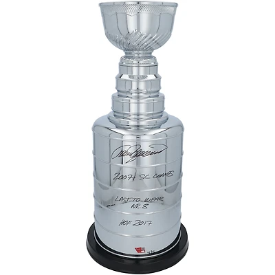 Teemu Selanne Anaheim Ducks Autographed 2' Replica Stanley Cup with Multiple Inscriptions - Limited Edition of 5