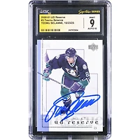 Teemu Selanne Anaheim Ducks Autographed 2000-01 Upper Deck Reserve #3 CGC Authenticated 9/10 Card