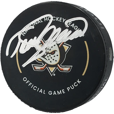 Teemu Selanne Anaheim Ducks Autographed Official Game Puck