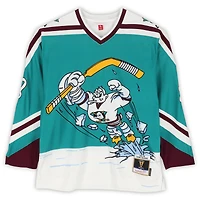 Teemu Selanne Anaheim Ducks Autographed Teal Mitchell & Ness 1995-96 Power Play Jersey