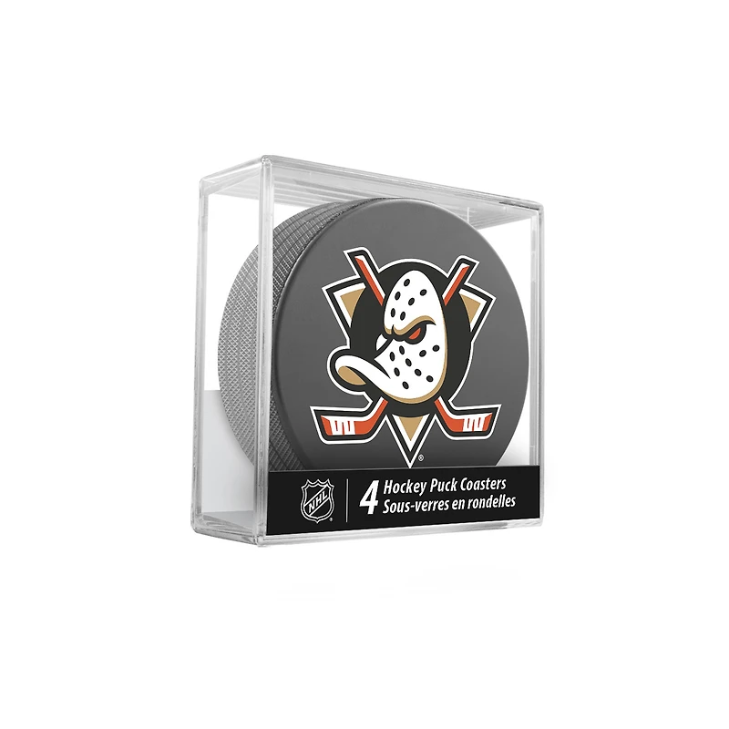 The Sports Vault Anaheim Ducks Four-Piece Puck Coaster Set