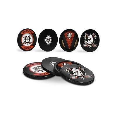 The Sports Vault Anaheim Ducks Four-Piece Puck Coaster Set