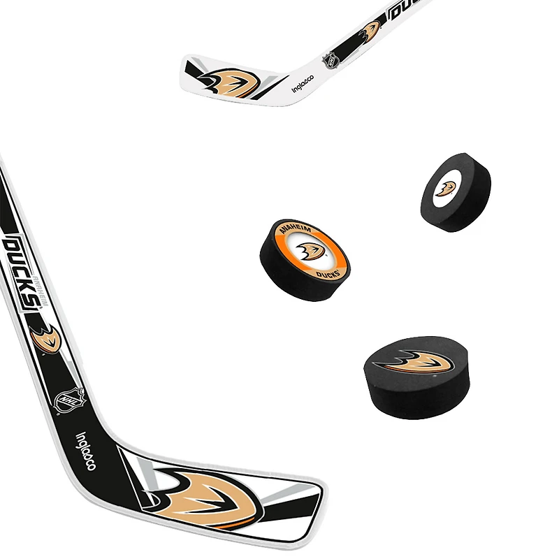 The Sports Vault Anaheim Ducks Mini Hockey Stick & Foam Puck Eight-Piece Set