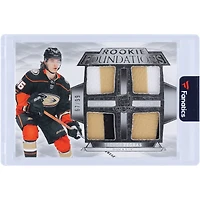 Carte recrue Trevor Zegras des Ducks d'Anaheim 2021-22 Upper Deck The Cup Foundations Quad Relic #F-TZ #67/99