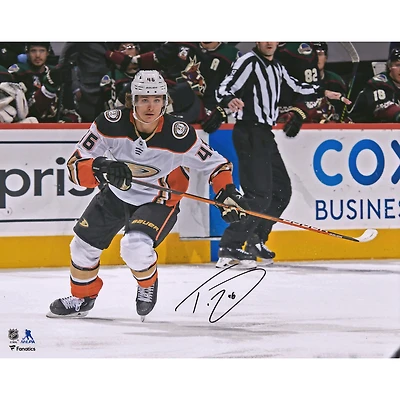 Trevor Zegras Anaheim Ducks Autographed 16" x 20" NHL Debut Photograph