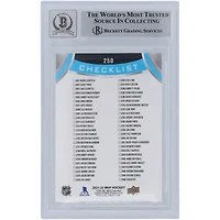 Carte de recrue numéro 10 authentifiée de Beckett Fanatics 2021-22 Upper Deck MVP #250 signée Trevor Zegras des Anaheim Ducks avec l'inscription « 2019 #9 Pick »