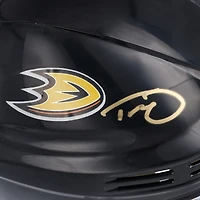 Casque mini noir autographié par Trevor Zegras des Anaheim Ducks
