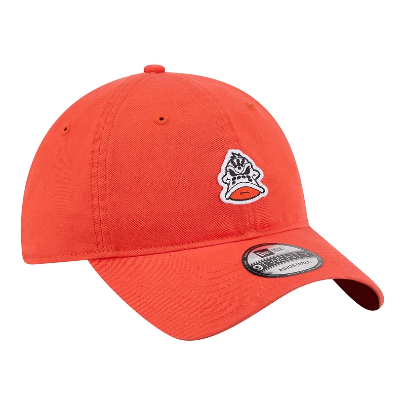 Casquette unisexe New Era orange Anaheim Ducks Mascot Patch 9TWENTY ajustable