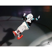 Photographie non signée de l'entrée la descente en rappel avant le match des Wild Thing Anaheim Ducks