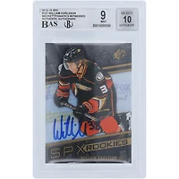Carte de recrue / authentifiée 2014-15 Upper Deck SPX Rookies #107 Beckett autographiée par William Karlsson des Anaheim Ducks