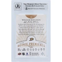 William Karlsson Anaheim Ducks Autographed 2014-15 Upper Deck Trilogy #122 #/799 Beckett Fanatics Witnessed Authenticated 10 Rookie Card