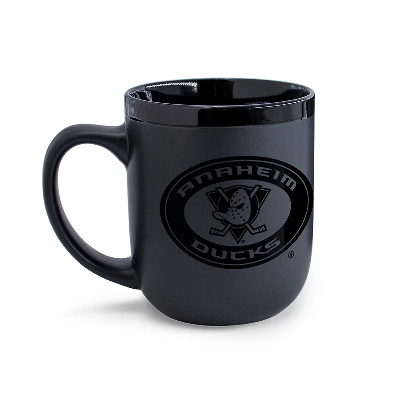 Mug en céramique noire ton sur ton WinCraft Anaheim Ducks de 50 cl
