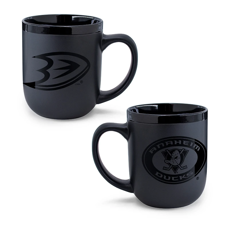 WinCraft Anaheim Ducks 17oz. Black Tonal Ceramic Mug