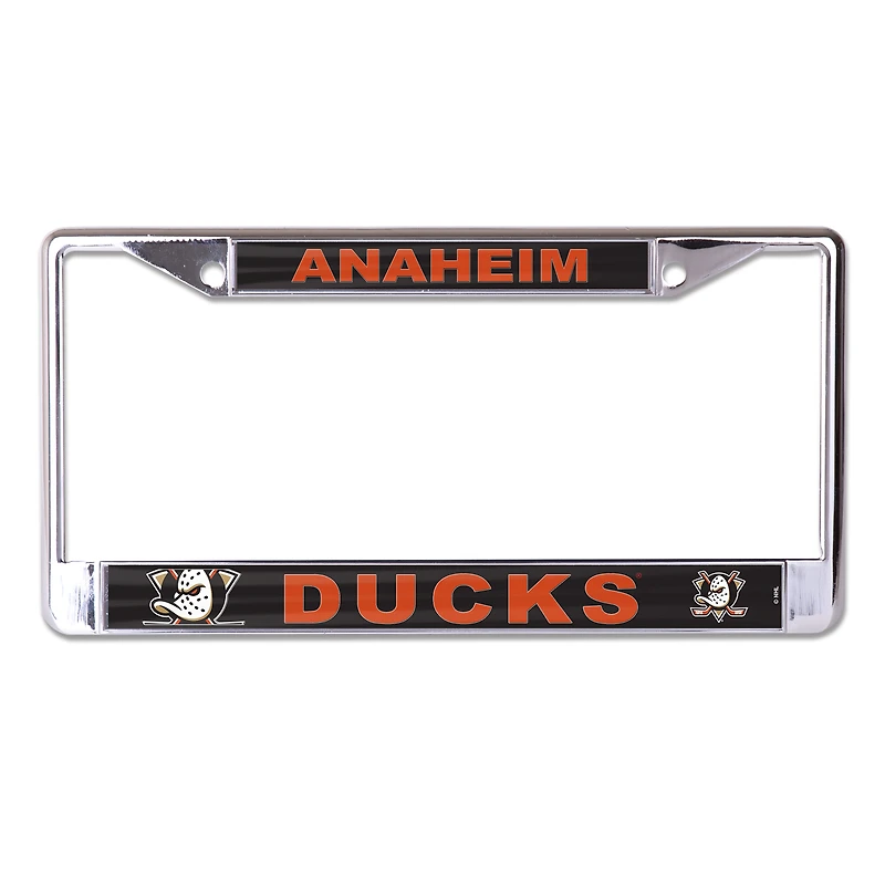Cadre de plaque d'immatriculation en métal découpé au laser WinCraft Anaheim Ducks