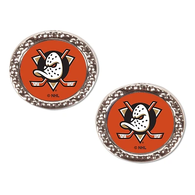 Boucles d'oreilles rondes WinCraft à l'effigie du logo des Ducks d'Anaheim