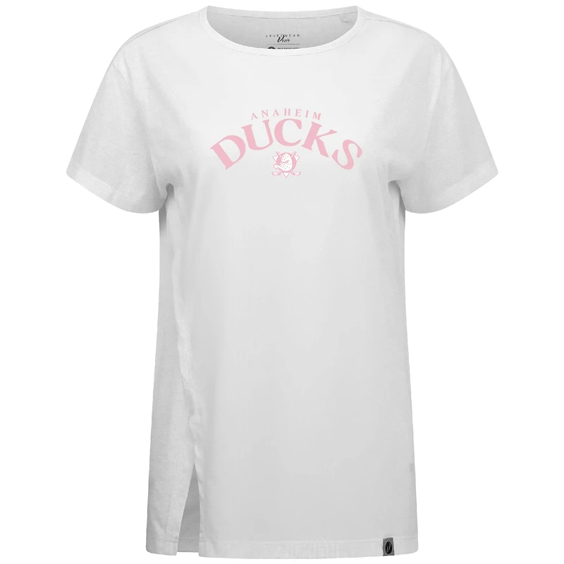 T-shirt Influx pour la fête des mères Anaheim Ducks femme de Levelwear blanc