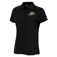 Polo piqué Legacy noir Antigua pour femme, logo de l'équipe des Ducks d'Anaheim