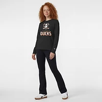 Women's Champion  Black Anaheim Ducks Wordmark Lockup Long Sleeve T-Shirt