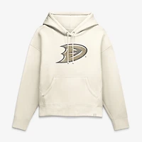 Sweat à capuche Fanatics crème pour femme, logo vieilli des Ducks d'Anaheim