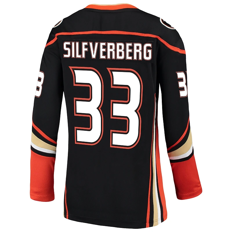 Maillot Breakaway des Ducks d'Anaheim noir Jakob Silfverberg Fanatics pour femmes