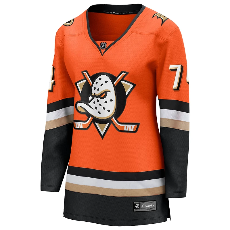 Women's Fanatics John Carlson Orange Anaheim Ducks Home Breakaway Jersey