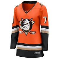 Women's Fanatics John Carlson Orange Anaheim Ducks Home Breakaway Jersey