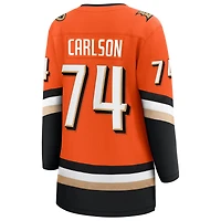 Women's Fanatics John Carlson Orange Anaheim Ducks Home Breakaway Jersey