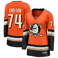 Women's Fanatics John Carlson Orange Anaheim Ducks Home Breakaway Jersey