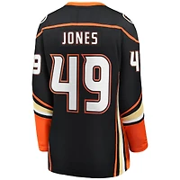 Maillot de joueur échappé à domicile Fanatics Max Jones des Ducks d'Anaheim noir pour femmes