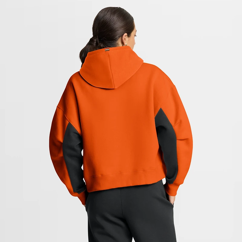 Women's Fanatics Orange Anaheim Ducks Back Check Boxy Hoodie